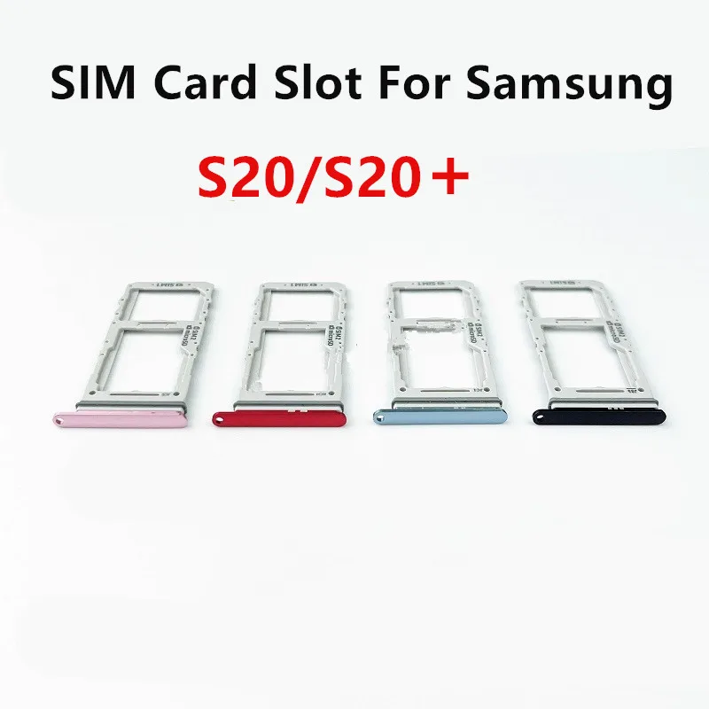 S 20 S20Plus Card Slots For Samsung Galaxy S20 Plus 4G 5G G980 G981 G985 G986 Dual SIM Tray Adapters Socket Holder Repair Part