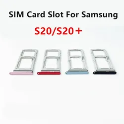 S 20 S20Plus Card Slots For Samsung Galaxy S20 Plus 4G 5G G980 G981 G985 G986 Dual SIM Tray Adapters Socket Holder Repair Part