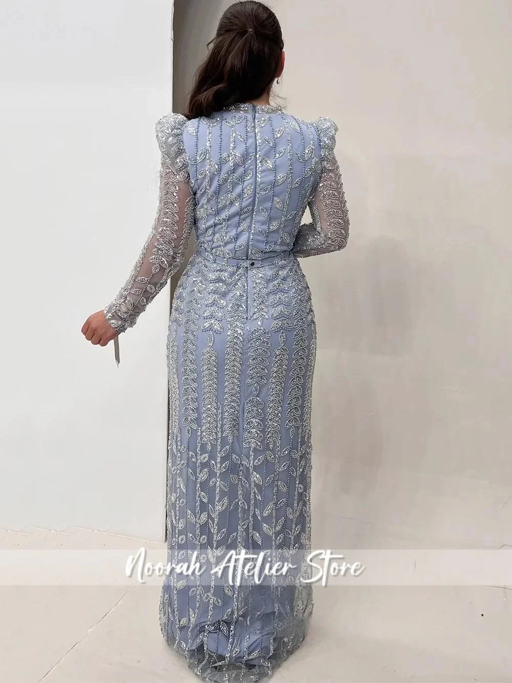 NewBlue H N مطرز بالخرز فساتين سهرة فاخرة 2025 للنساء دبي حورية البحر المشاهير فستان حفلة موسيقية مخصص