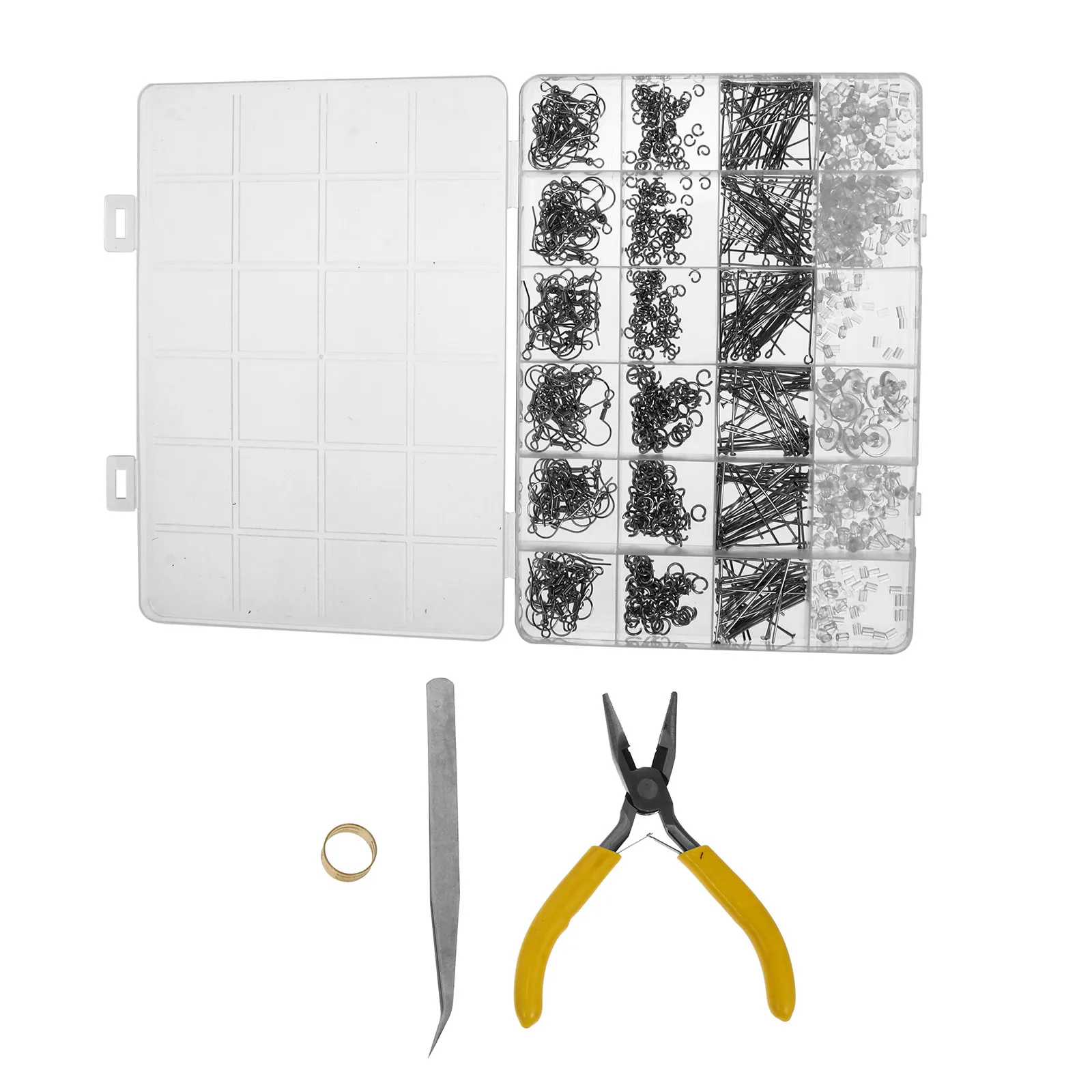 

1Set DIY Earring Supplies Elegant Jewelry Making Kit Unique Eye-Catching Design Durable Eardrop Hook Earring Clasp