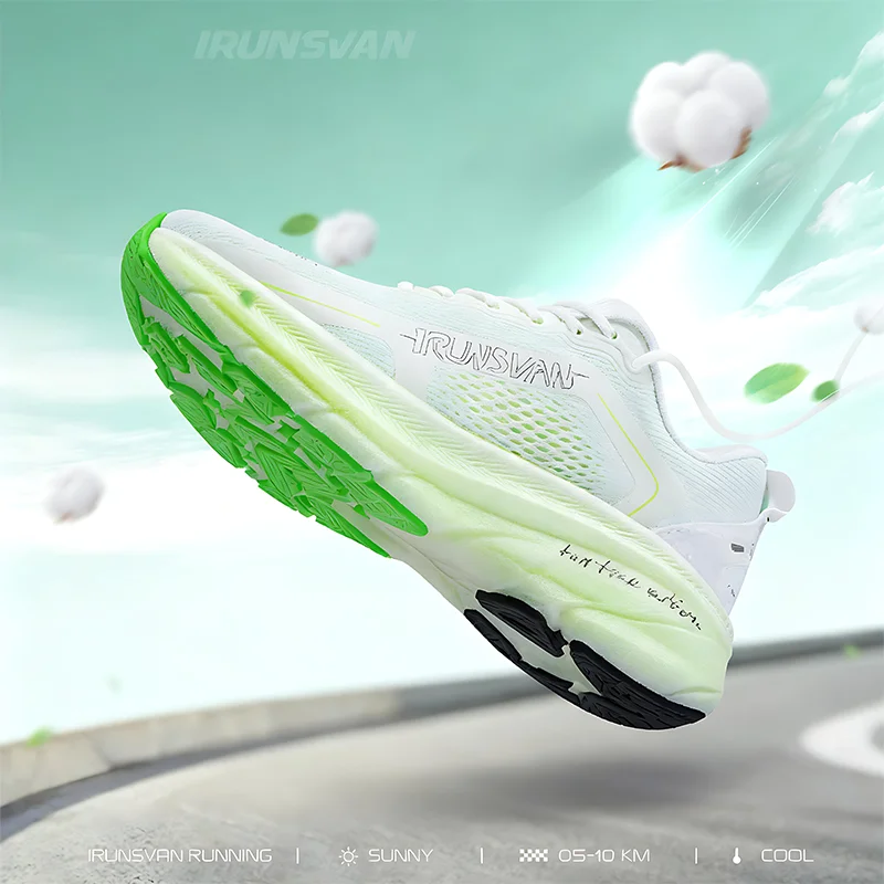 

IRUNSVAN Carbon board running shoes for men sports shock absorbent soft but comfortable lightweight elastic rebound sneakers