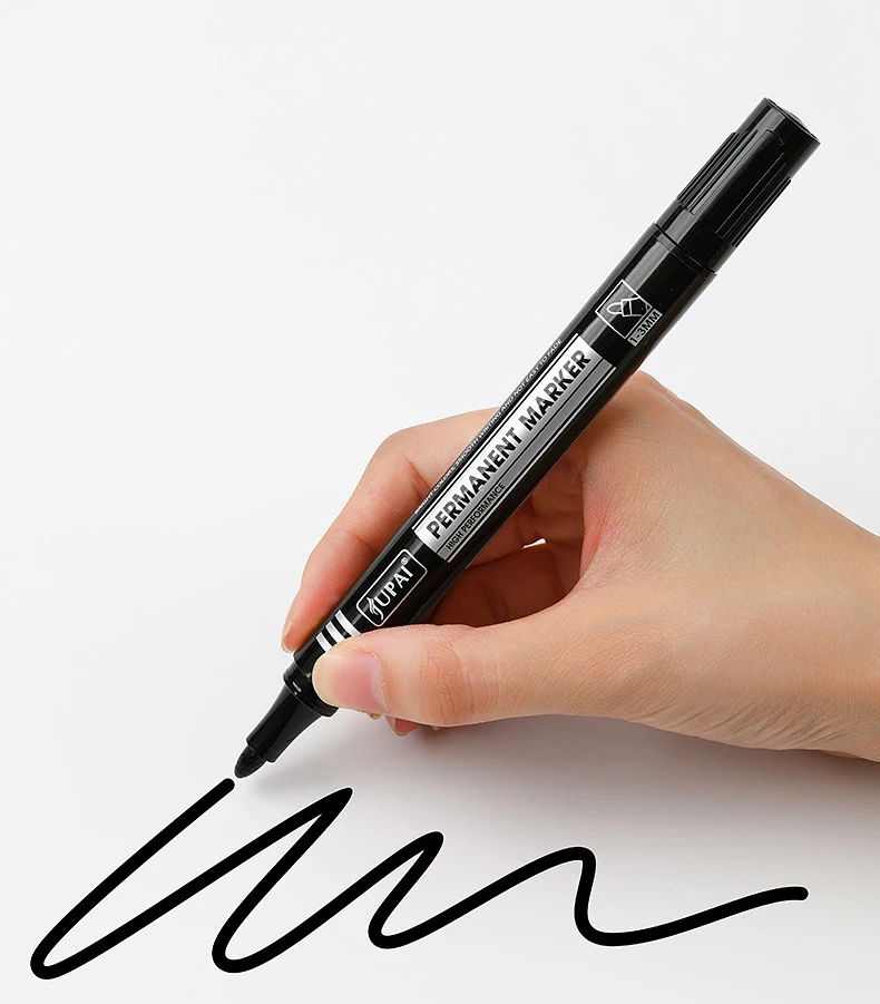 3 Stück/Farben Permanentmarker – schnell trocknend und radierbeständig | Für Notizen machen und Markieren | Büromaterial. – Detail 6