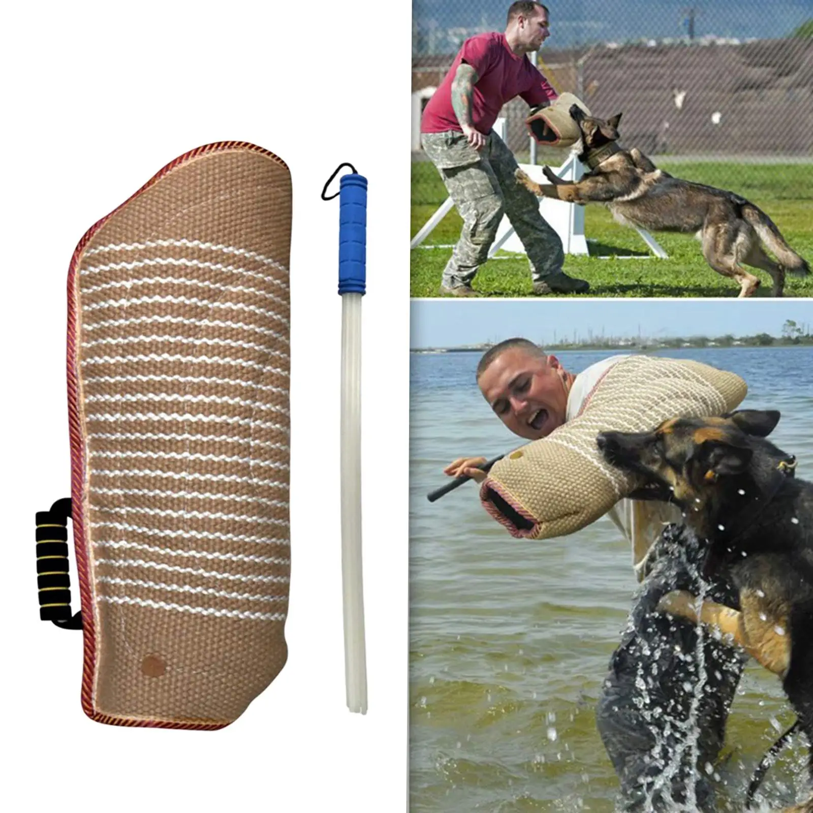 Dog Bite Sleeve Training Protector Equipment Whip Agitation Stick for German Shepherd Puppy Work Dog Chewing Playing