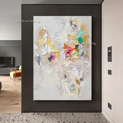 Abstract Oil Painting on Canvas Handmade Modern Bright Color Abstract Painting Colorful Landscape Picture Home Wall Hotel Decor