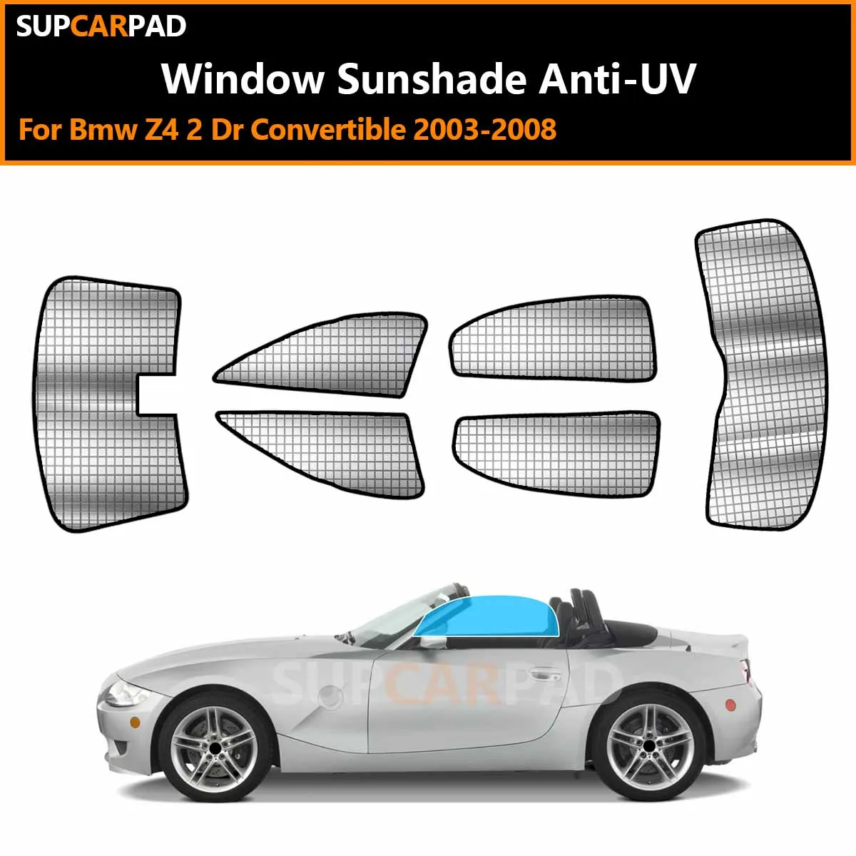 

Для BMW Z4 2-дверный кабриолет 2003-2008: Индивидуальные солнцезащитные шторки на окна автомобиля, анти-УФ, козырьки на окна, аксессуары