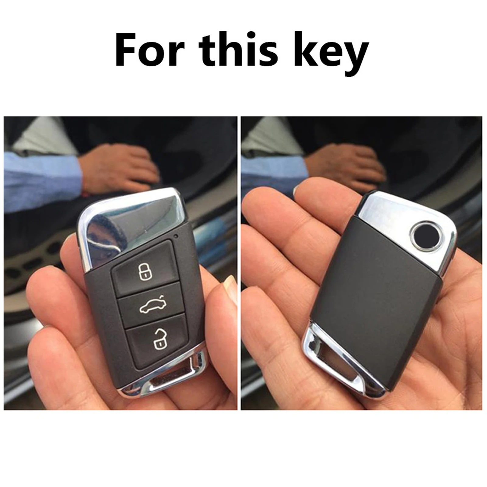 Silicone Key Cover Case Holder 3 Button Car Remote Key Fob Shell For VW PASSAT Skoda Kodiaq Superb A7 Cover Skin Jacket Sleeve
