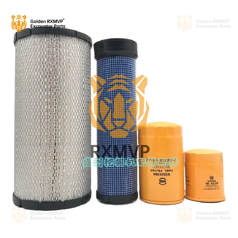 For Lonking Lg685 85 90 Yanmar Vio Engine Oil Filter Element Diesel Air Style Filter Excavator Accessories