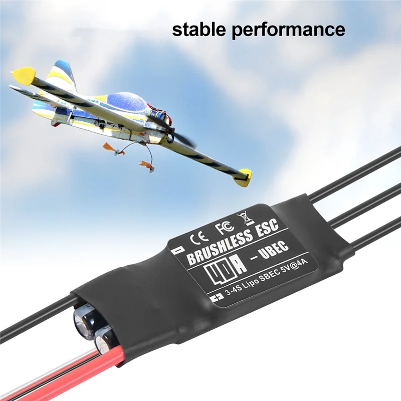 B24C-40A 2-3S Lipo Bezszczotkowy Regulator ESC z Wysyłaczem BEC i Kartą Programującą do Samochodów RC, Łodzi, Samolotów, Części DIY