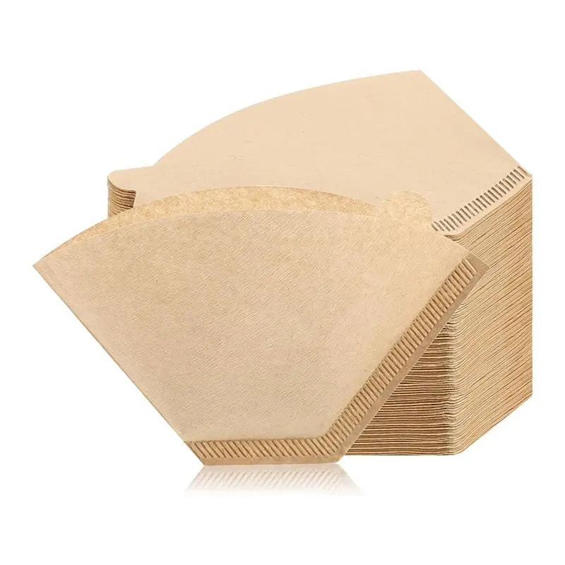 ABZL 500Pcs Disposable For Pour Over& Drip Coffee Maker 4 Unbleached Natural Coffee Filters 3-8 Cup Capacity