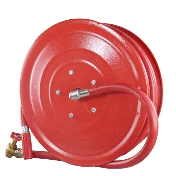 1 Inch Manual Swing Fire Hose Reel With 30M Rubber Hose