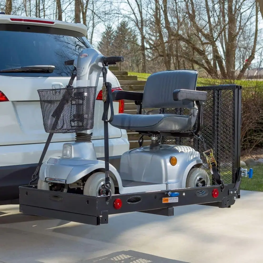 SC500-V3 Folding Steel Scooter and Wheelchair Carrier with Extended Ramp