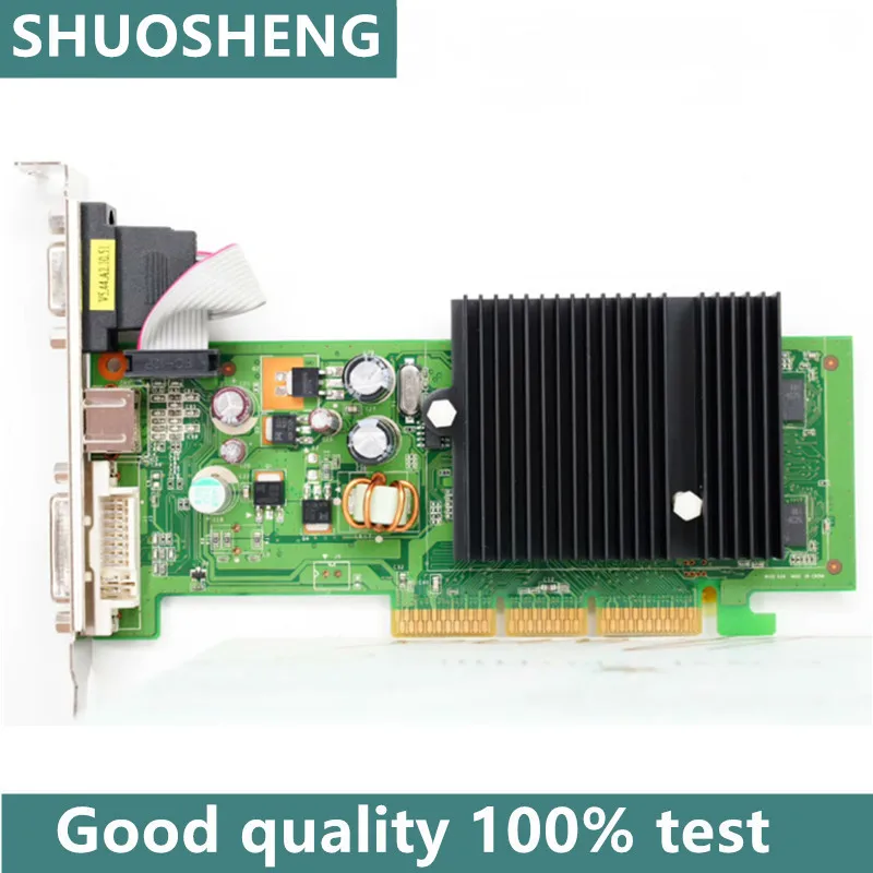بطاقة رسومات الفيديو NVIDIA GeForce fx 6200 256M AGP، بطاقة GF6200 256MB DDR2 AGP 8X عالية الجودة، جديدة