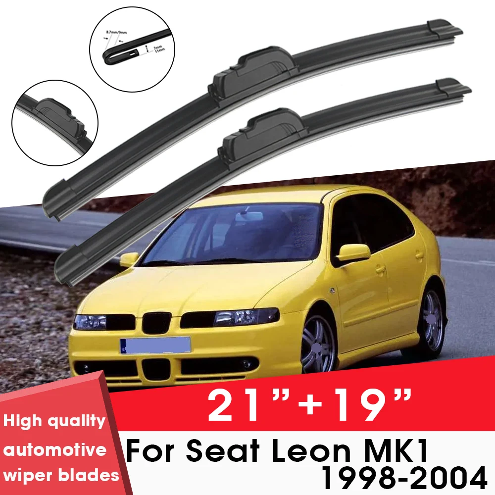 

Car Wiper Blade Blades For Seat Leon MK1 1998-2004 21"+19" Windshield Windscreen Clean Rubber Silicon Cars Wipers Accessories