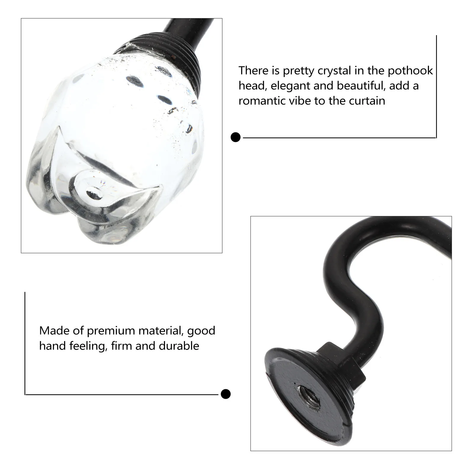 

2pcs Hooks Pothooks Home Tieback For Home Hotel Accessories Curtain Pothooks Decor Curtain Tieback Accessories