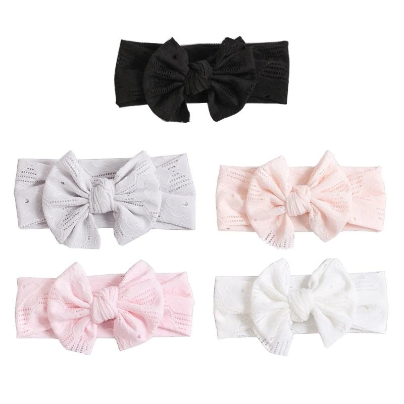 

Large Bowknot Hairband for Girl Newborn Hairwrap Wide Headbands Baby Photo Props G2TD