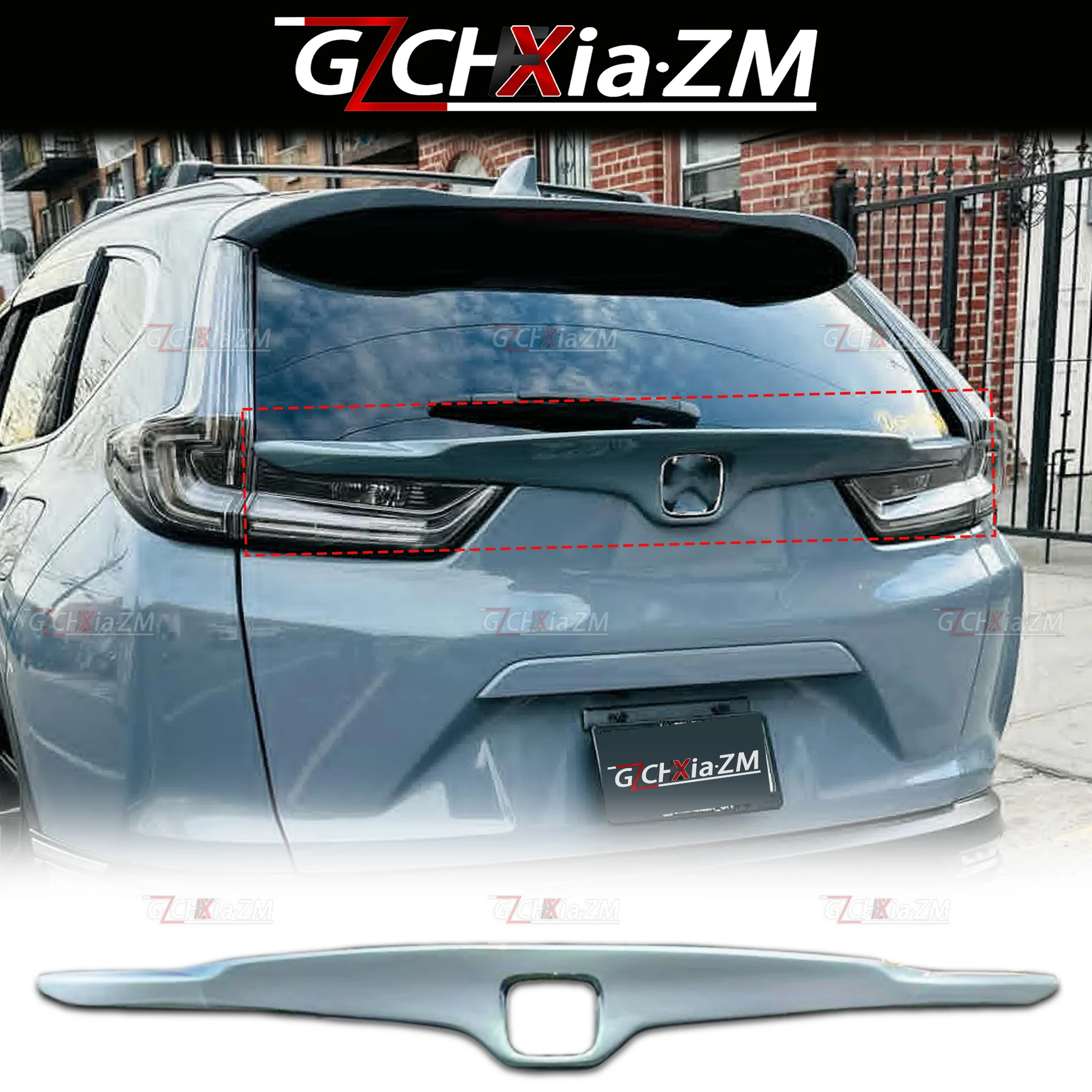 For 2017-2022 Honda CR-V Rear Spoiler SUV Luggage Lid Decorative Cover Wing Diffuser Pneumatic Kit Modified Accessories