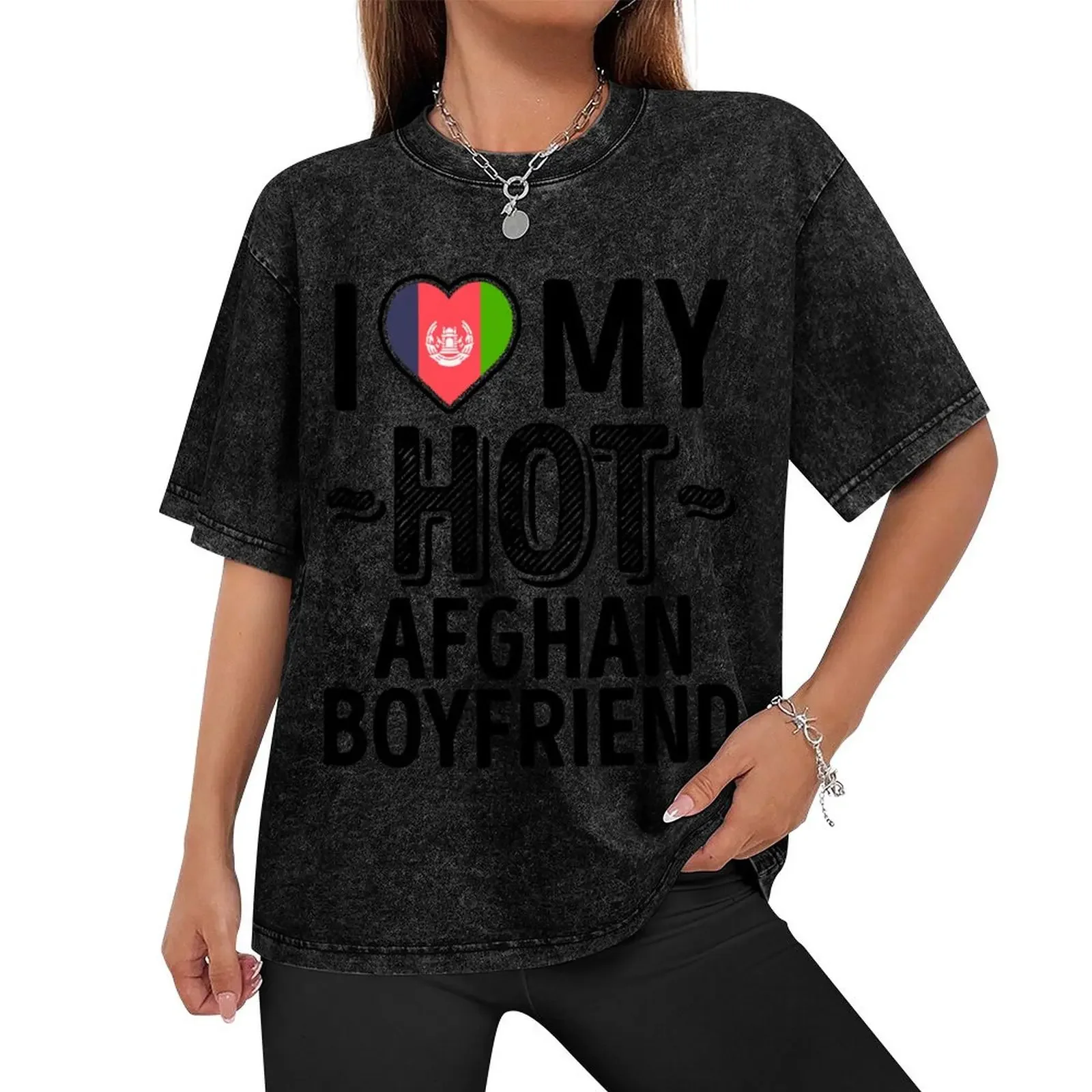 I Love My HOT Afghan Boyfriend - Cute Afghanistan Couples Romantic Love T-Shirt plain shirts graphic tees designer t shirt men