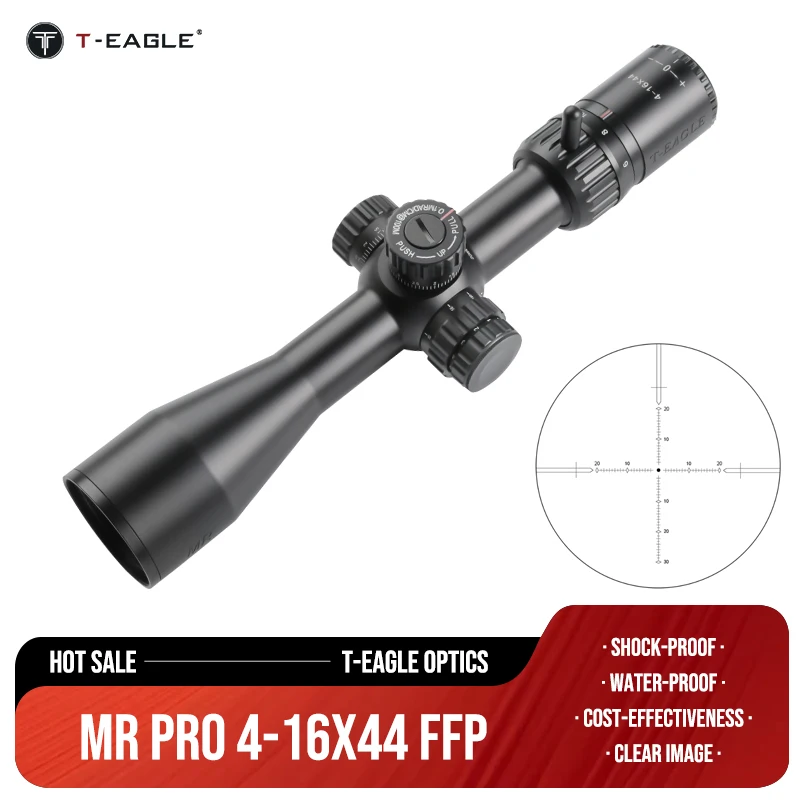 

T-EAGLE T-EAGLE MR PRO 4-16X44SFIR FFP Tactical First Focal Plane HD Glass Riflescope 1/10 MIL Hunting Rifle Scope Fit AR.223.30