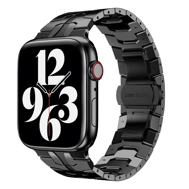 Metal Armor Strap For Apple Watch Ultra 8 7 45mm 41mm Stainless Steel Bracelet Wristband For iWatch 6 5 4 SE 44mm 42mm 40mm 38mm