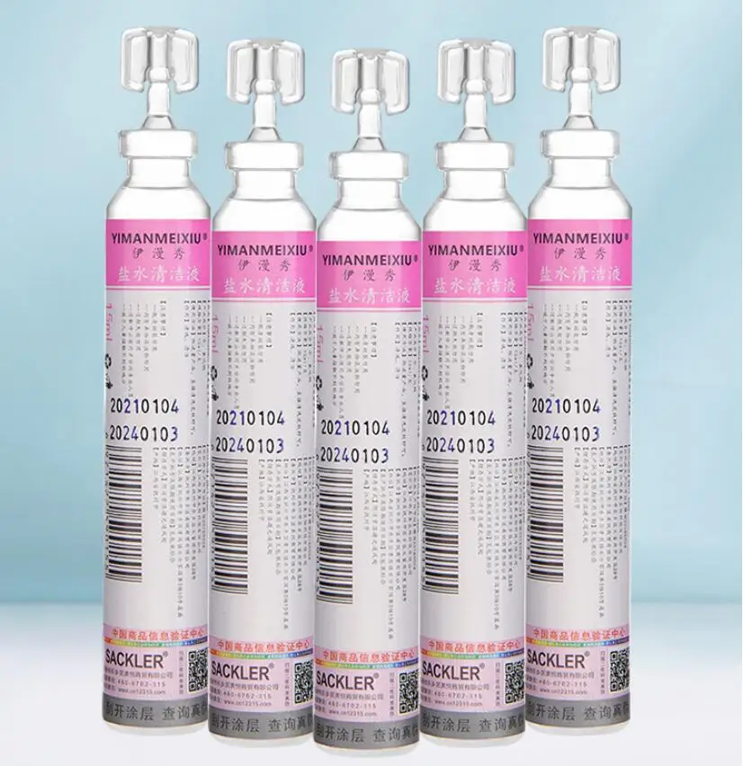 

Sodium Chloride Physiological Liquid Saline for Tattoo 0.9 Topical Dilute Salt Water Cleaning Solution External Cleaning 15ml