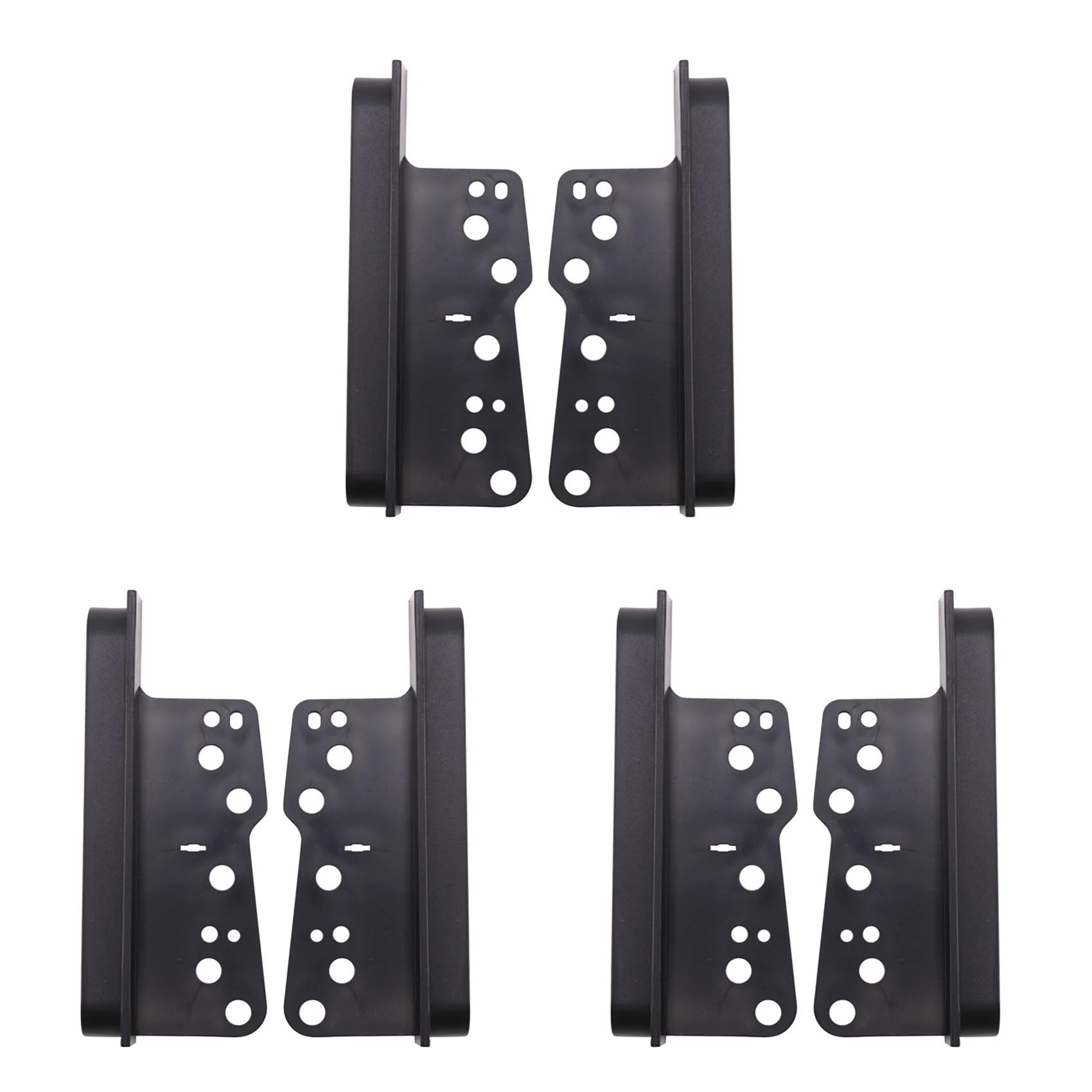 Powerful 6Pcs Fit For Toyota 2 Double Din Fascia Facia Dash Kit Car Stereo Side Trims Brackets