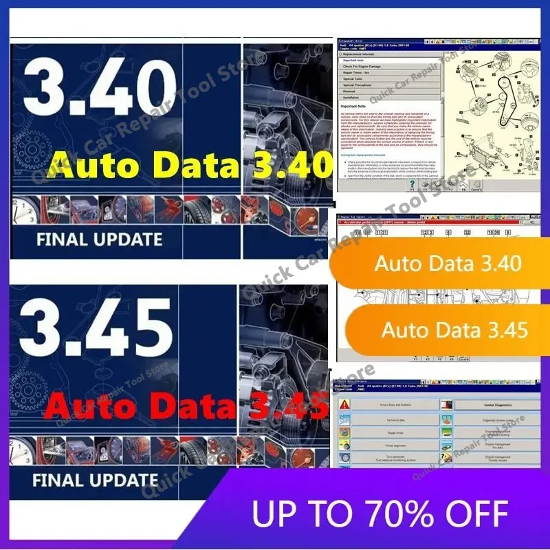 2026 Hot Sale AUTO DATA 3.45 Wiring Diagrams Data Install Video AutoData 3.40 Multi-languages CD  Drive Auto Repair Software