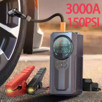 JKUOO12V car battery starter 3000A instant start baseus jump starter versatile booster car 21800mAh car starter 150PSI powerbank