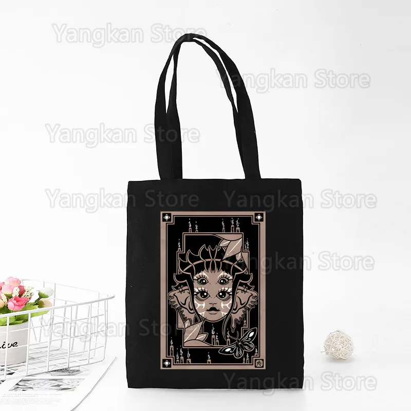 Melanie Martinez Music Portals Trilogy Tour Harajuku Canvas Women\'s College Ulzzang Black Large Capacity Casual Shoulder Bags