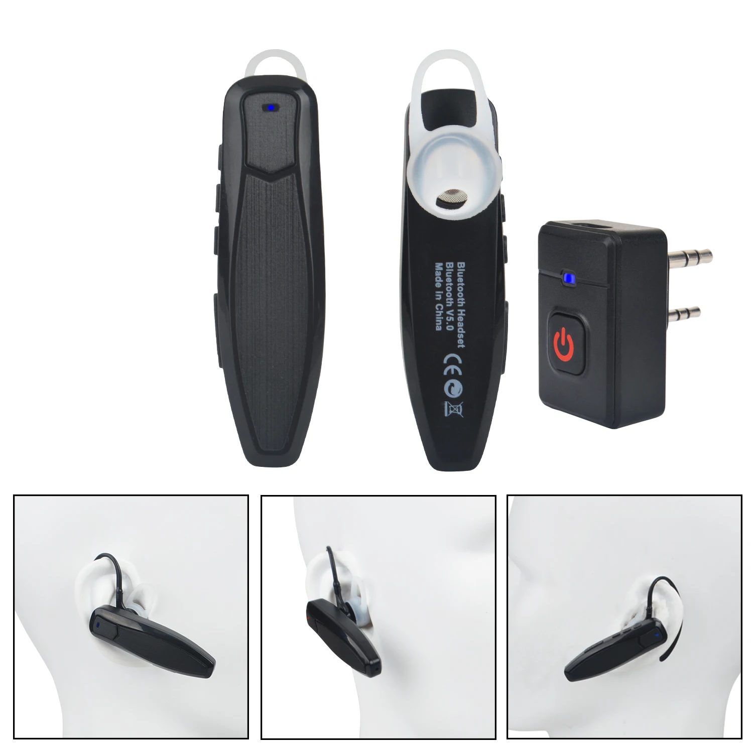 Walkie Talkie Wireless Bluetooth Ptt Headset Ohrhörer Freis prec heinrich tung k Stecker für Kenwood Mikrofon Headset Adapter Baofeng UV-5R