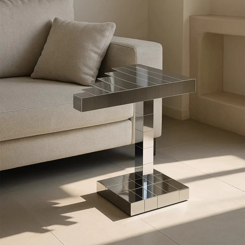 

Italian minimalist style 304 stainless steel edge few living room sofa corner few pixels edge few metal furniture modern