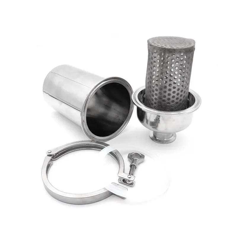 SS304 Stainless Steel Sanitary Short Strainer Filter For 38/51mmPipeline 1.5 