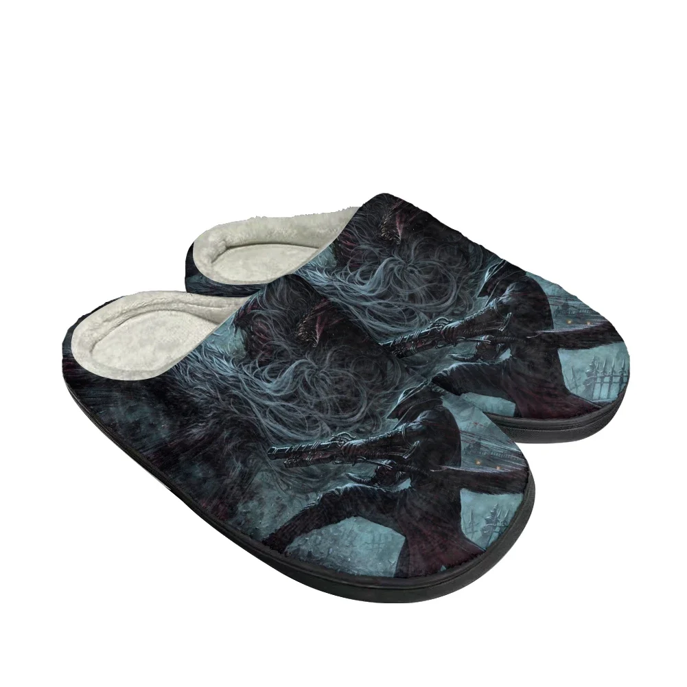 Hot Cool Bloodborne Fashion Cotton Slippers Custom Men Women Plush Sandals Casual Keep Warm Shoes Comfortable Thermal Slipper