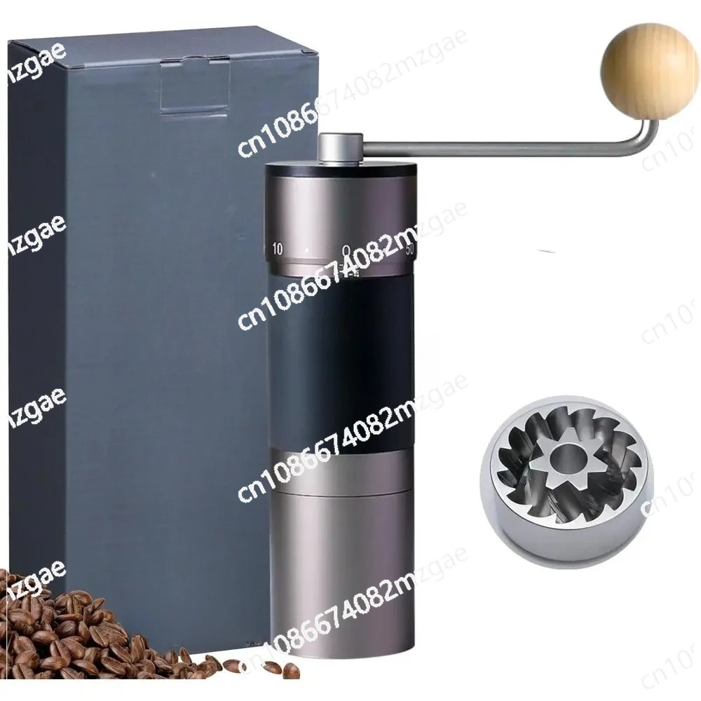 K6 Manual Coffee Grinder Portable Grinder 420 Stainless Steel 48mm Stainless Steel Titanium Plated Burr