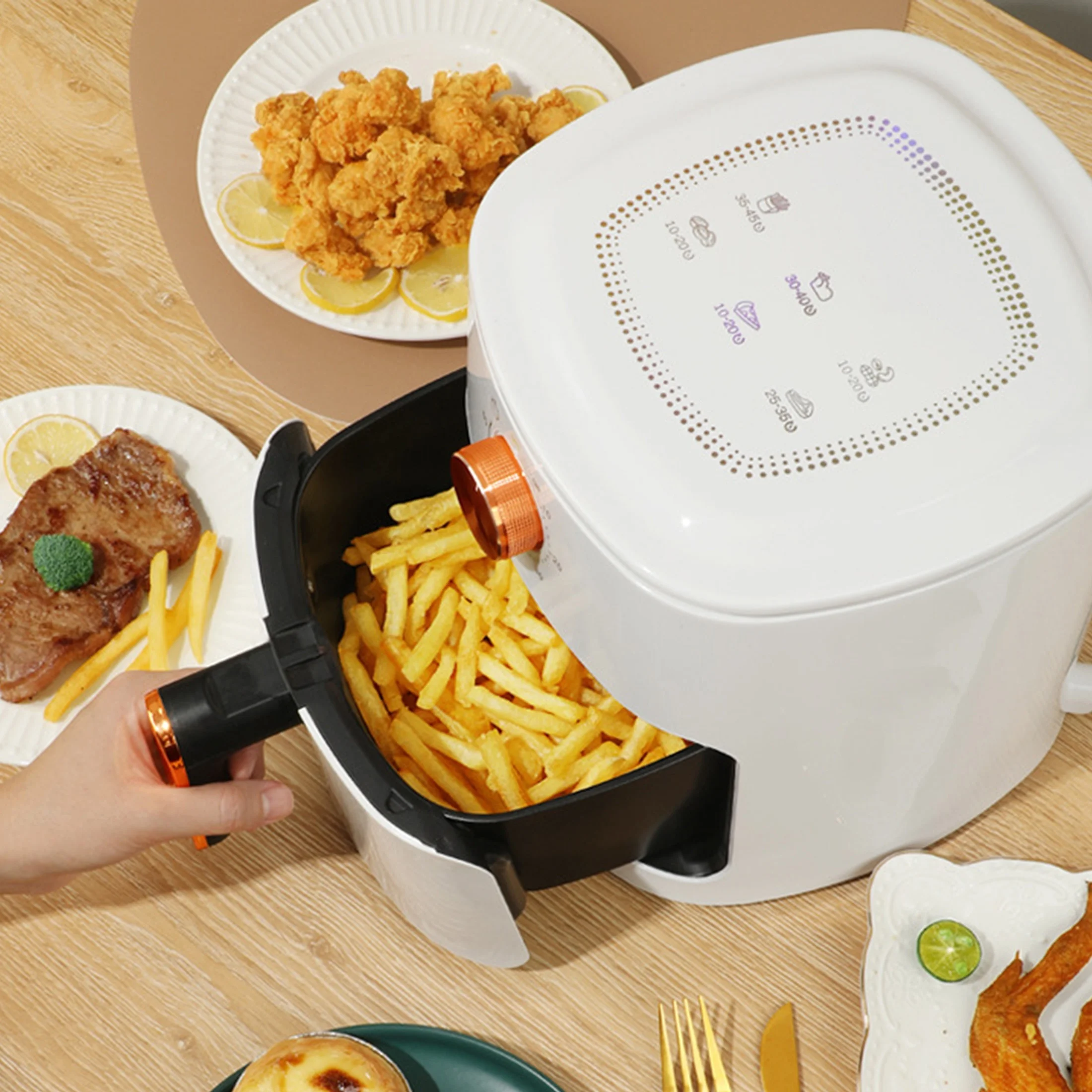 1pc Air fryer, electric fryer, oil-free fryer, with touch control, suitable for household sizes and kitchen cooking essentials