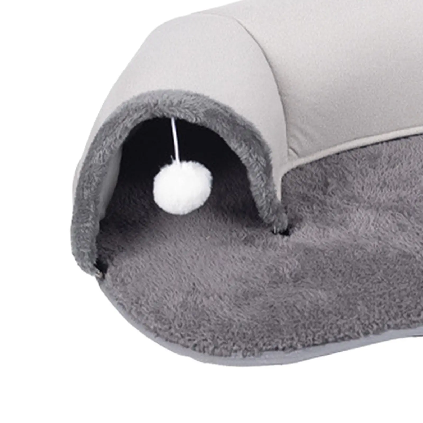 Winter Warm Cat Tunnel Bed Play Center with Hanging Balls Playground Interactive Hideout for Indoor Cats Small Animals Bunny