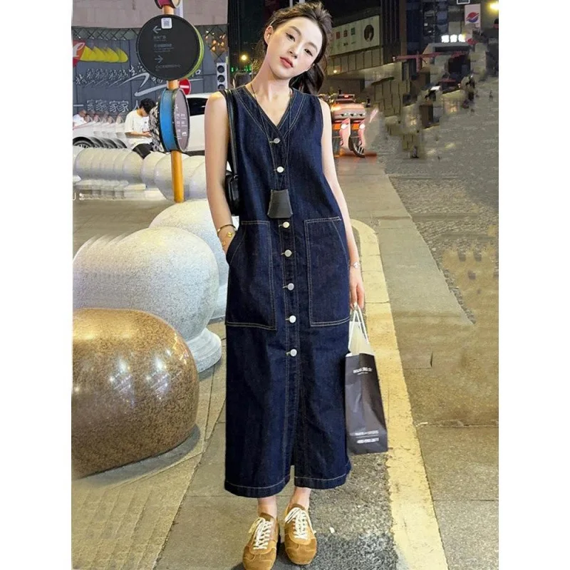 

Sleeveless Dress Women New Summer Light Luxury Elegant Long Dress Women Spring Summer