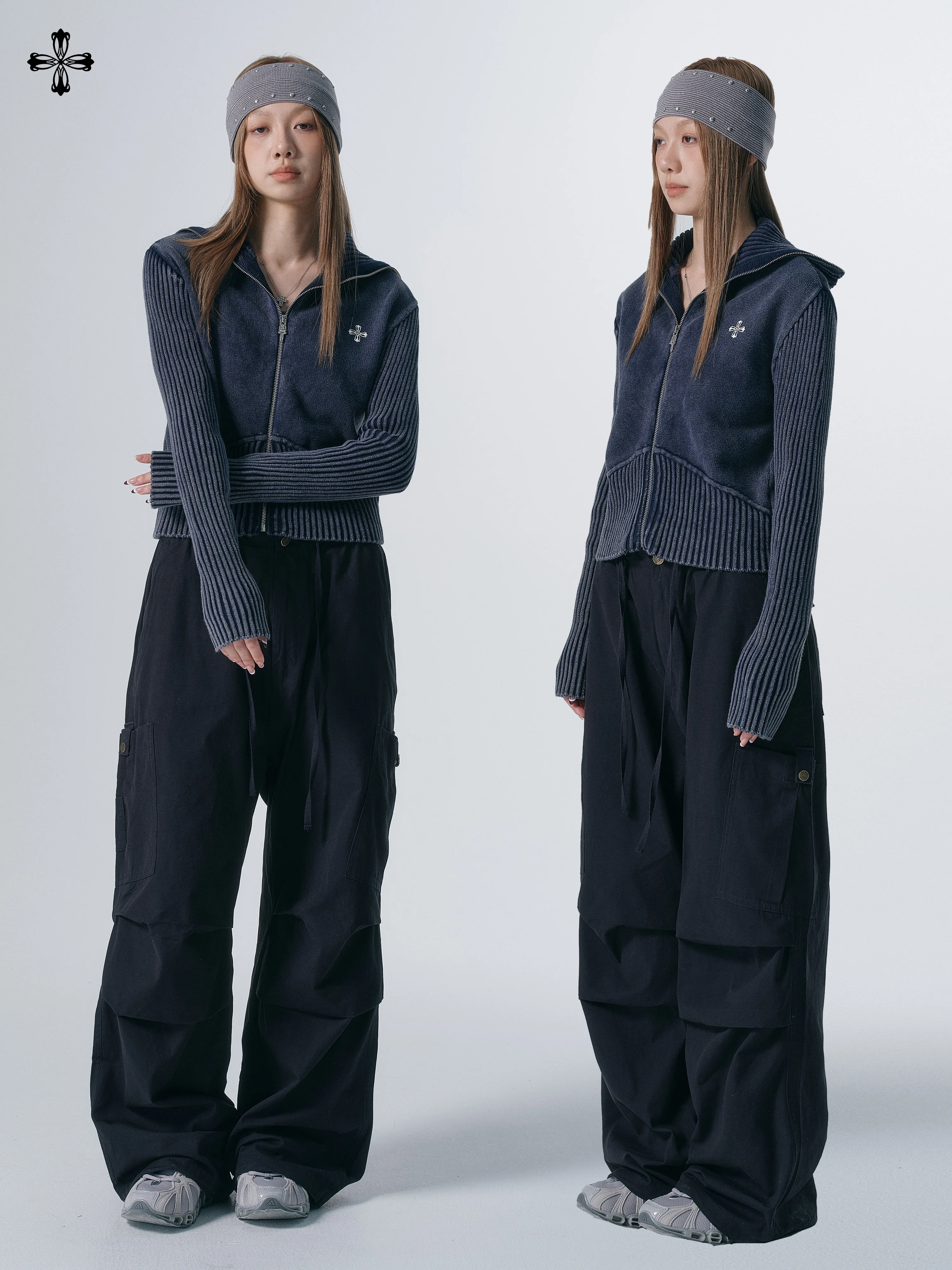 Smile Ddd Classic Paratrooper Pants Adjustable Cuff Casual Sporty Streetwear Workwear Cotton Blend Comfortable Straight Leg