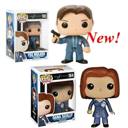 New Arrival Funko Pop Animation TV The X-Files Series Fox Mulder 183 Dana Scully #184 Figure Model Collection Action Figure Toys