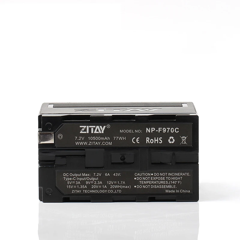 ZITAY NP-F970 Camera Battery 10500mAh Power Bank for NP-F970 NP-F930 NP-F950 NP-F960 NP-F550 NP-F530 Rechargeable Battery