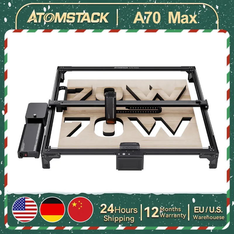 Atomstack A70 Max Laser Gravure Snijmachine 35W/70W Mode Switching Met Air Assist 850X800Mm Graveren Stainles Staal Hout