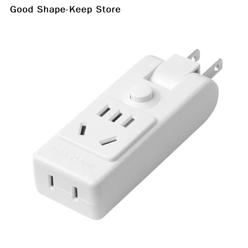dailyTwo Prong Outlet Expander with 180 Degree Rotation Master Switch Safety Door for Apartment Hotel UseDaily products