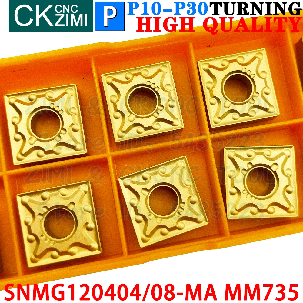 SNMG120404-MA MM735 SNMG120408-MA MM735 Carbide Inserts External Turning Inserts Tools SNMG CNC Metal Lathe Turning Cutting Tool