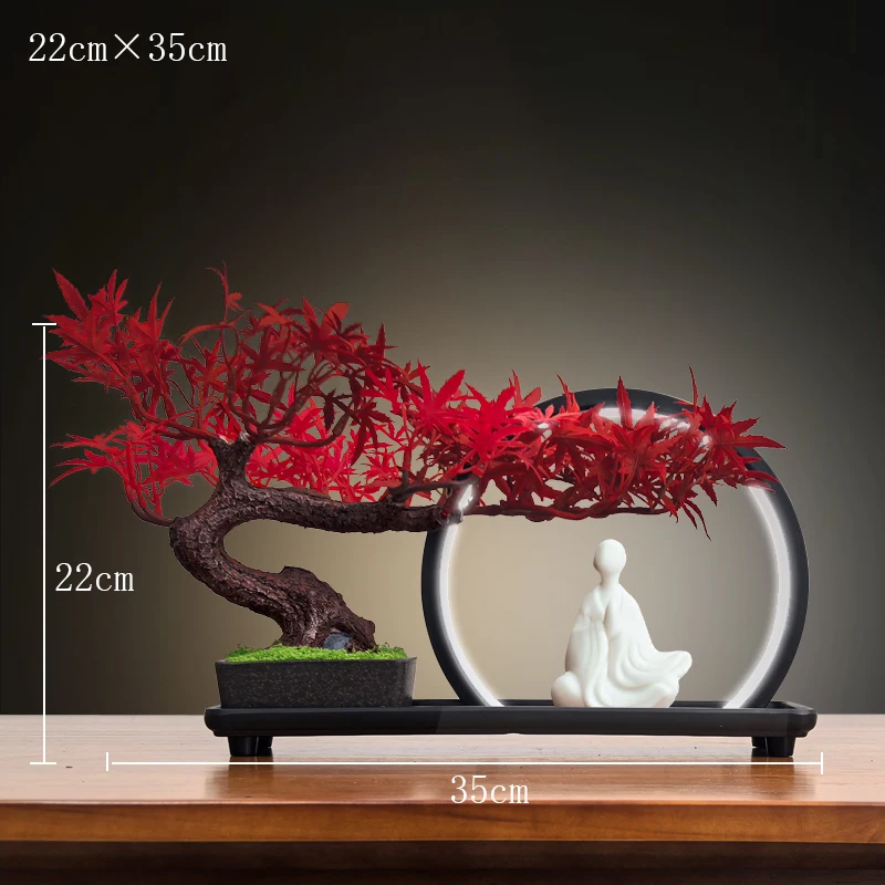 Luminous LED strip, artificial bonsai tree, bonsai living room, garden、landscape decoration, artificial potted bonsai