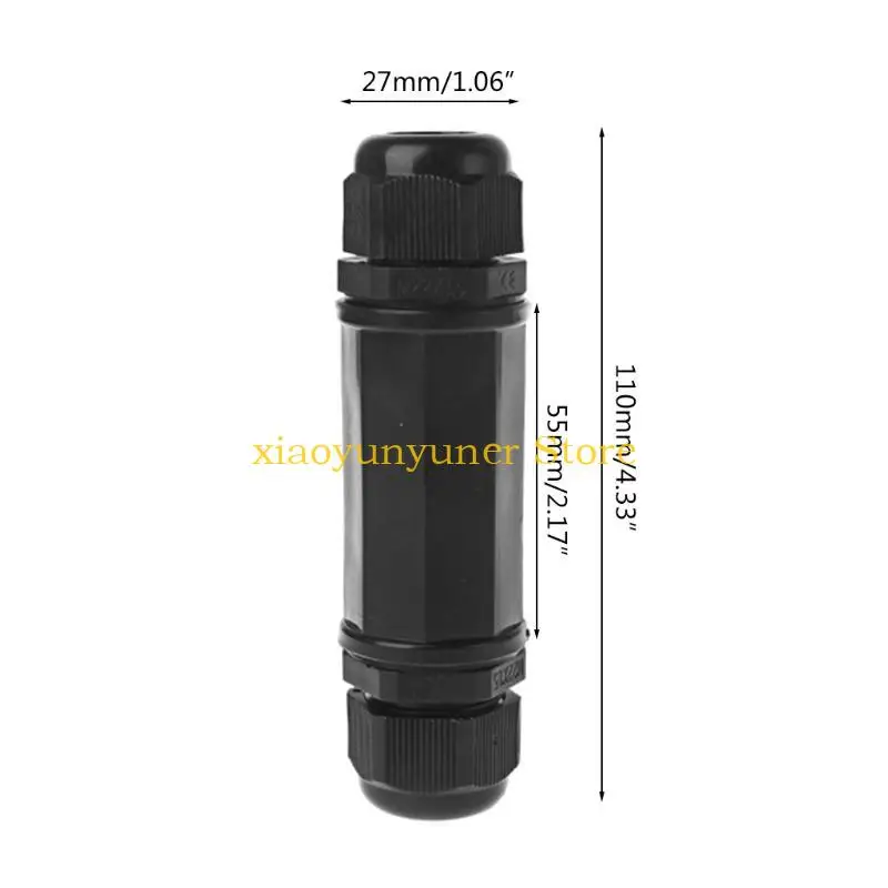 P9JB RJ45 موصل مقاوم للماء IP67 موصل كبل شبكة Ethernet مزدوج للرأس