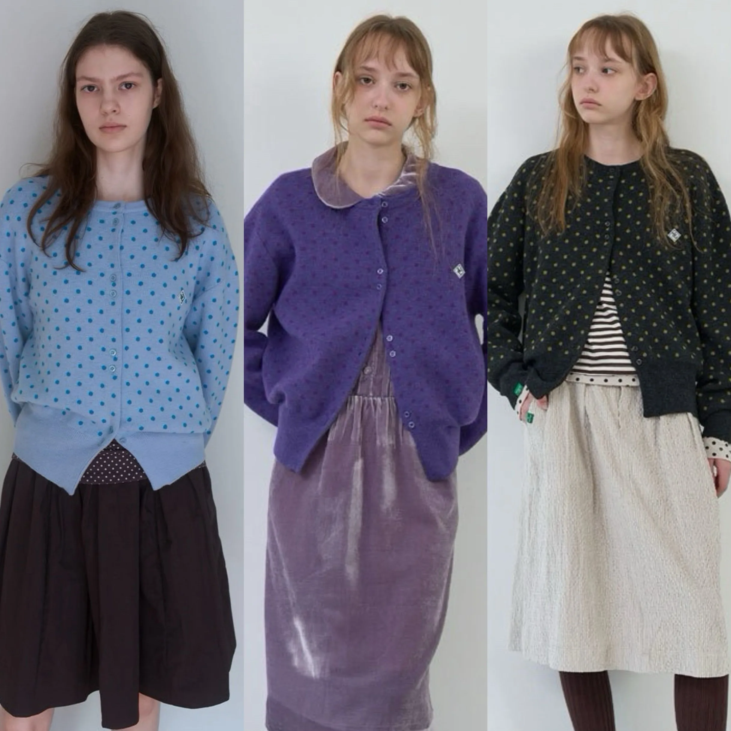 

Noc25 Вязаный открытый кардиган в горошек с лимонным сыром Свободная повседневная верхняя одежда Свитер Jaet Commute Sle Long Sve