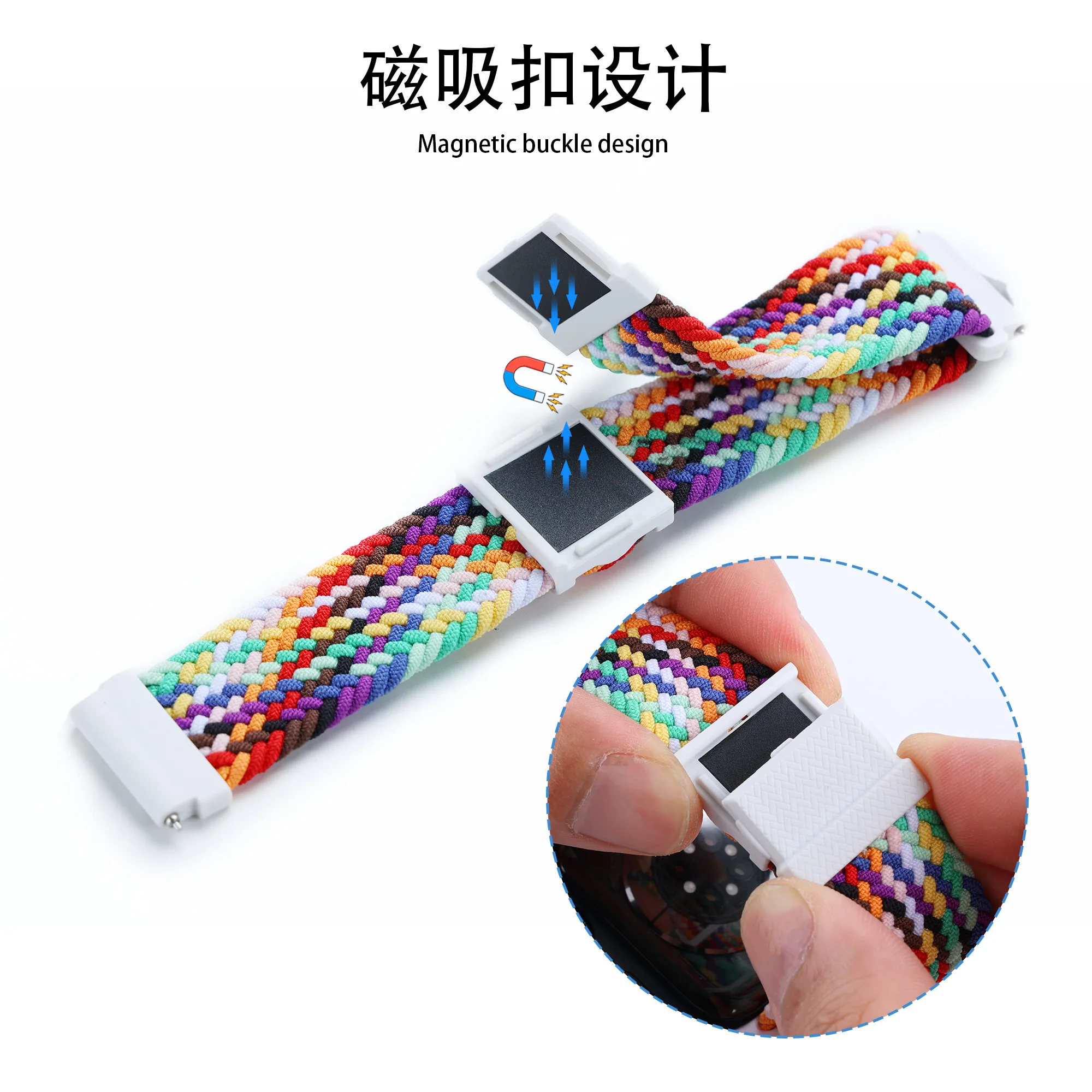 샤오미 MI 워치 S1 프로 액티브 나일론 팔찌 시계 밴드, Mijia 쿼츠 워치용 스포츠 스트랩, Mi 워치 S4 S3 S2 46 42mm, 20mm, 22mm