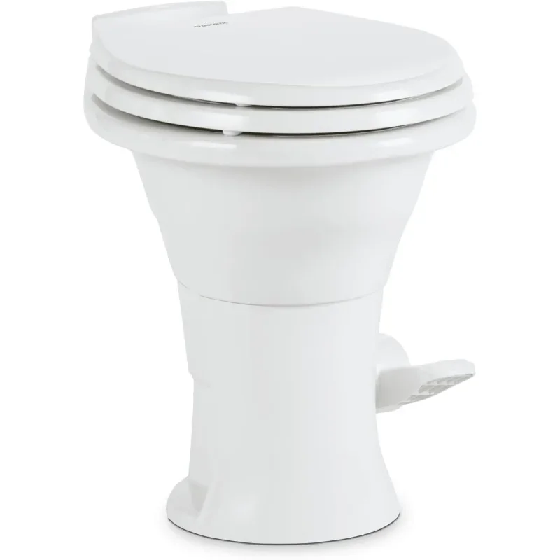 310 Standard Toilet - White, Oblong Shape and Slow Close Seat Cover - Perfect for Modern RVs