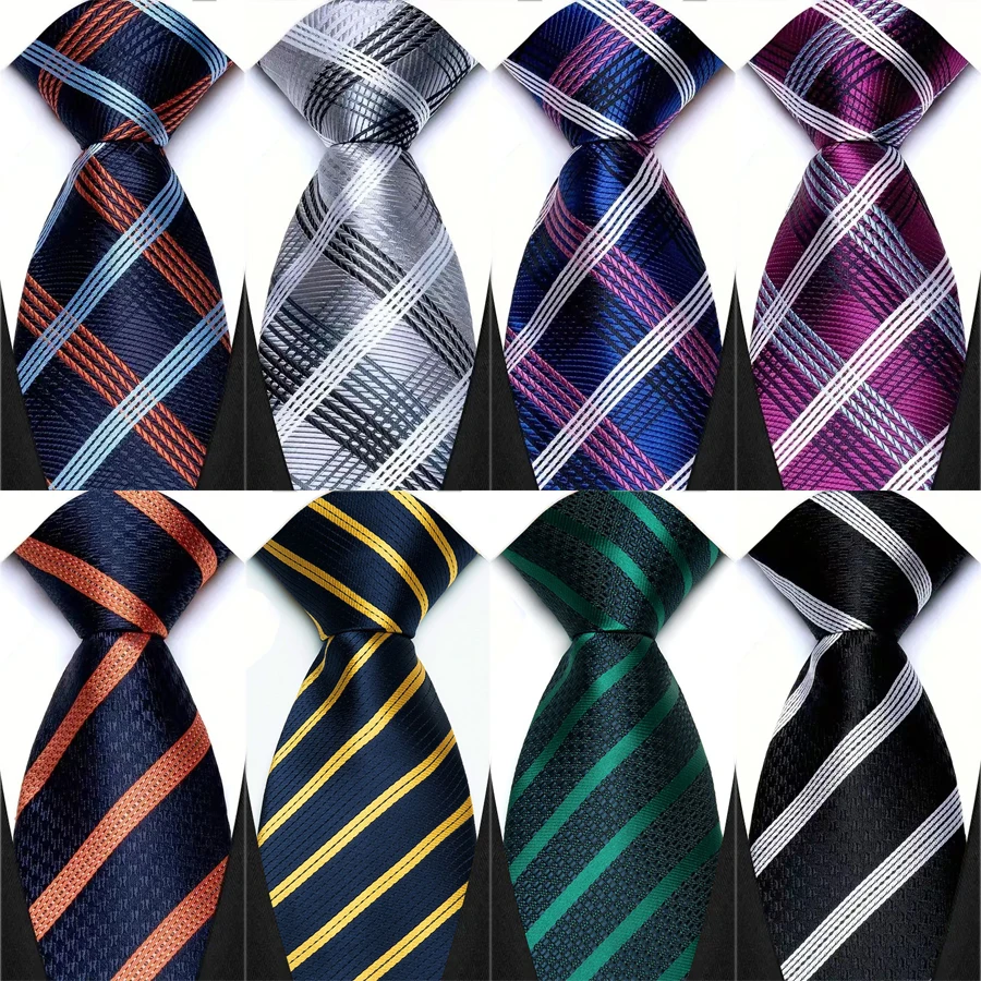 Klassische gestreifte 8-cm-Krawatten für Herren, Jacquard-gewebte Krawatte, passend für Hochzeit, Business, Party, Büro, Alltag, Krawatte, Anzug-Krawatte