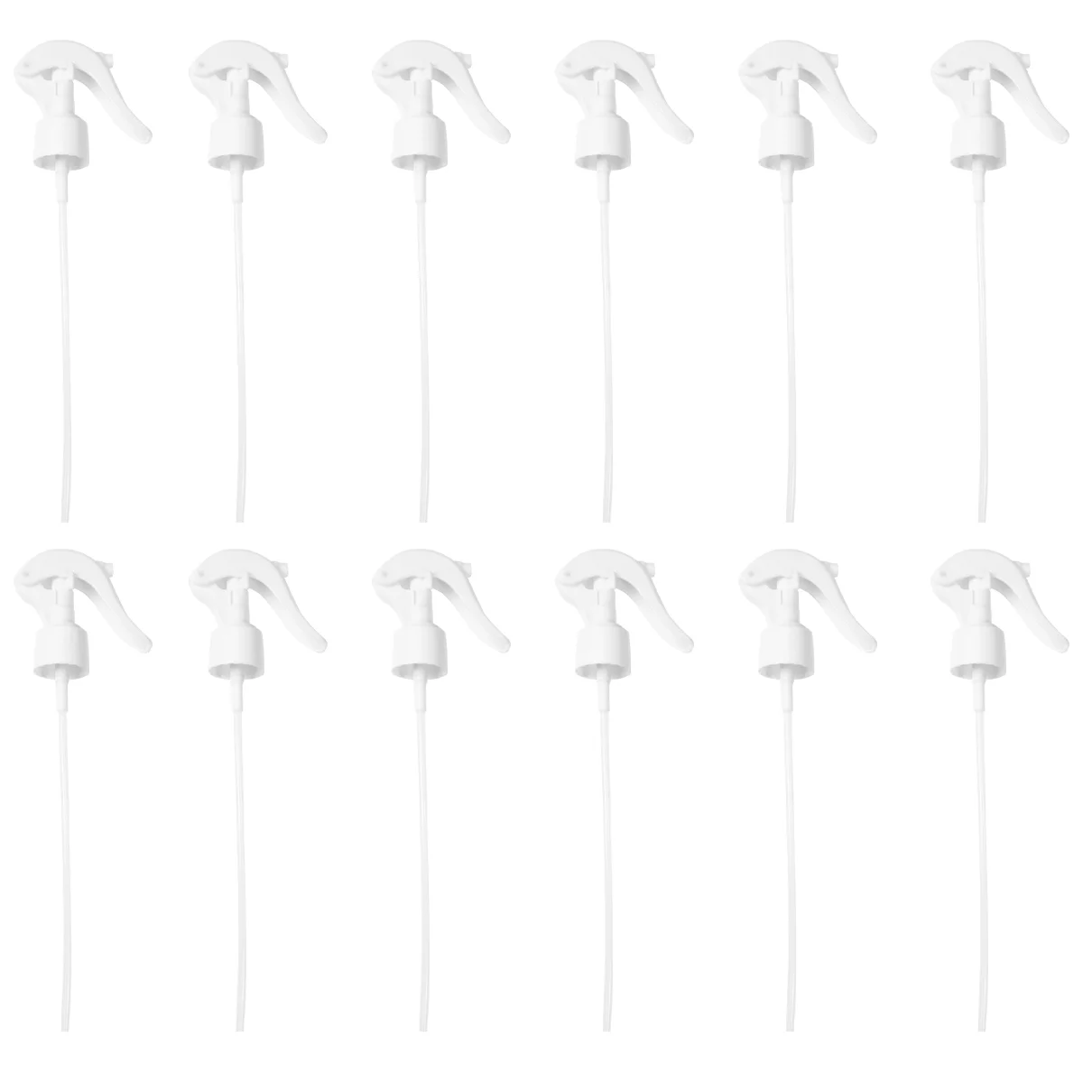 

12 Pcs Mist Spray Bottle Trigger Tops Nozzle Nozzles Fine Heads White Sprayer Replacement