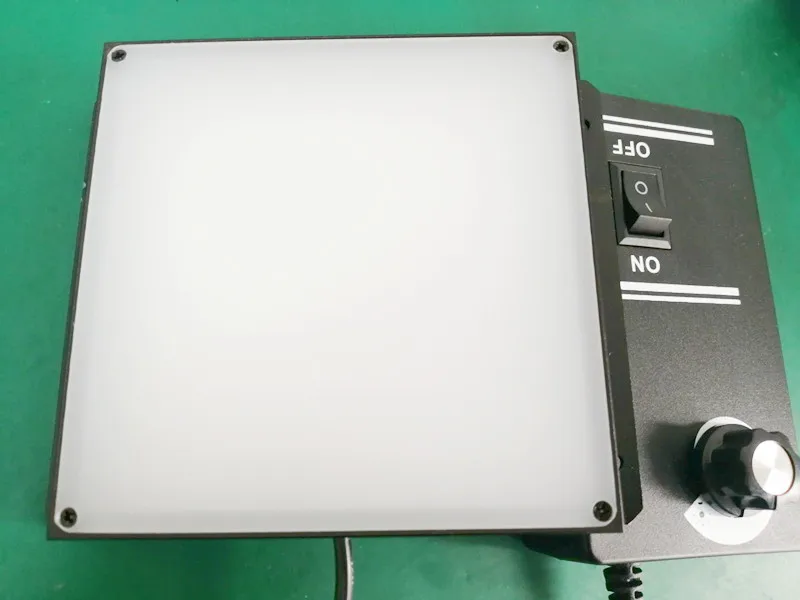100mm Square LED Backlight Machine Vision Surface Light Source for Camera Inspection, With Adjustable Power Supply